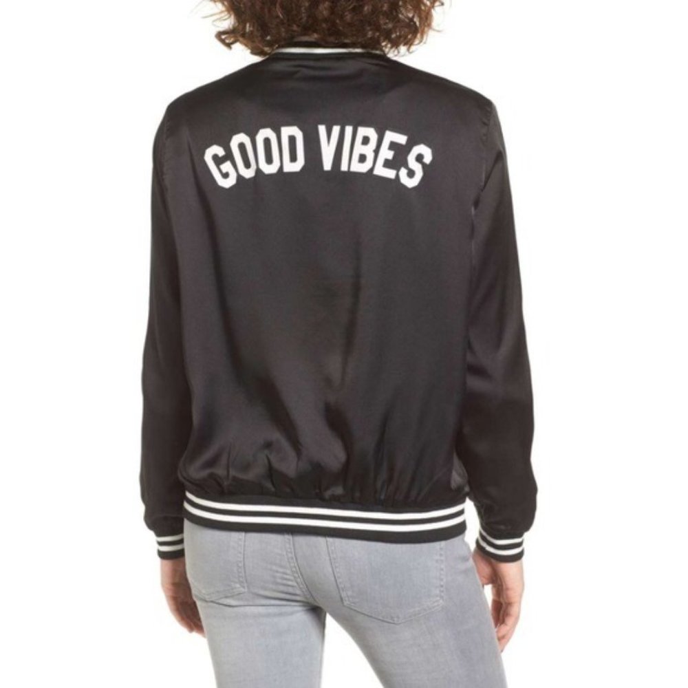 Sub urban riot Good Vibes Satin Bomber Jacket